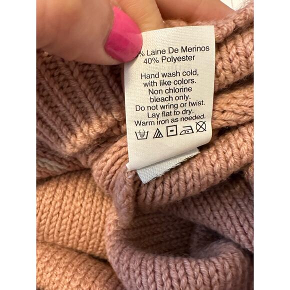 Madewell Blush Pink Argyle Southwest Pullover Sweater Size XXS - Picture 7 of 10